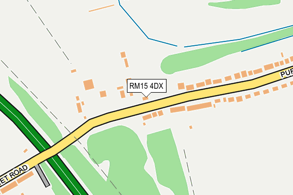 RM15 4DX map - OS OpenMap – Local (Ordnance Survey)