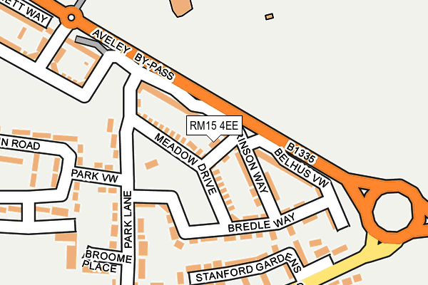 RM15 4EE map - OS OpenMap – Local (Ordnance Survey)