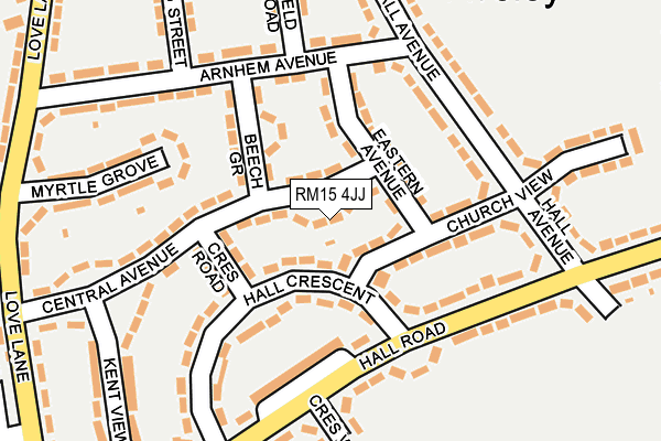 Map of MODESTO LTD at local scale