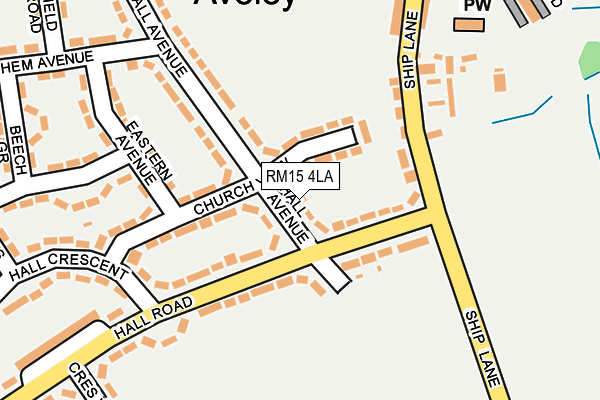 RM15 4LA map - OS OpenMap – Local (Ordnance Survey)