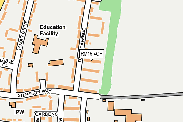 RM15 4QH map - OS OpenMap – Local (Ordnance Survey)