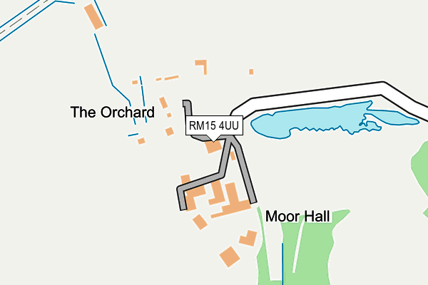 RM15 4UU map - OS OpenMap – Local (Ordnance Survey)