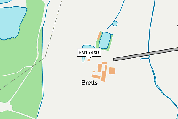 RM15 4XD map - OS OpenMap – Local (Ordnance Survey)