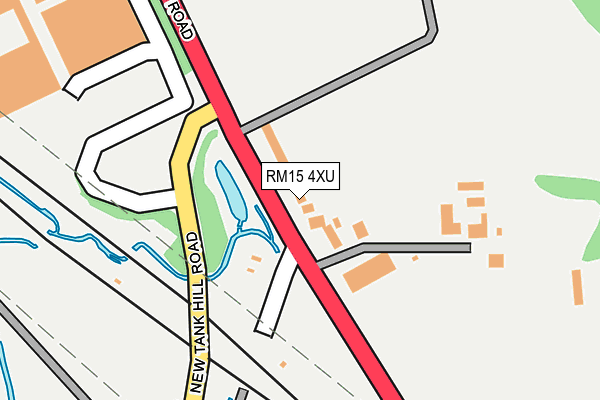 RM15 4XU map - OS OpenMap – Local (Ordnance Survey)