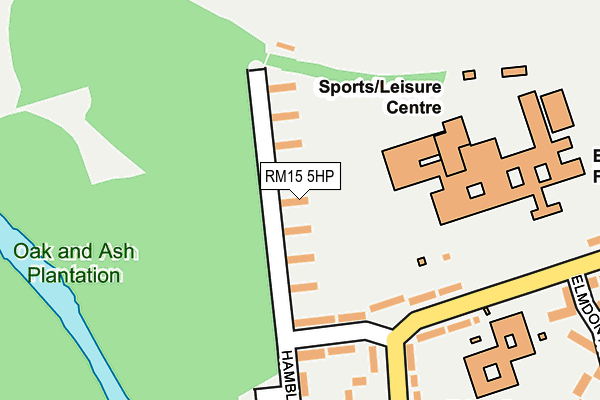 RM15 5HP map - OS OpenMap – Local (Ordnance Survey)