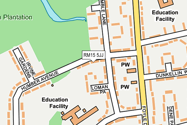 Map of OLV INTERIORS LTD at local scale