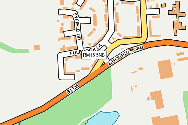 RM15 5NB map - OS OpenMap – Local (Ordnance Survey)