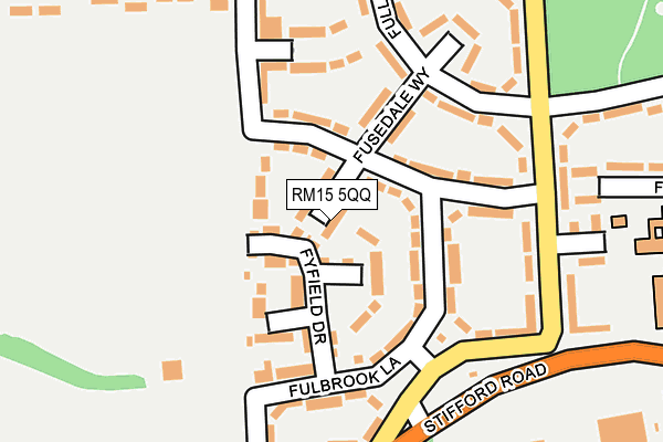 RM15 5QQ map - OS OpenMap – Local (Ordnance Survey)