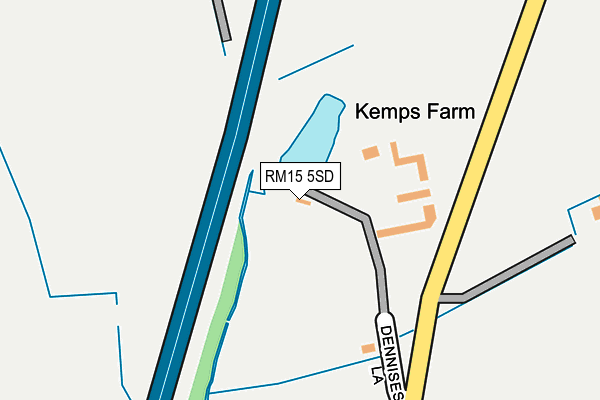 RM15 5SD map - OS OpenMap – Local (Ordnance Survey)