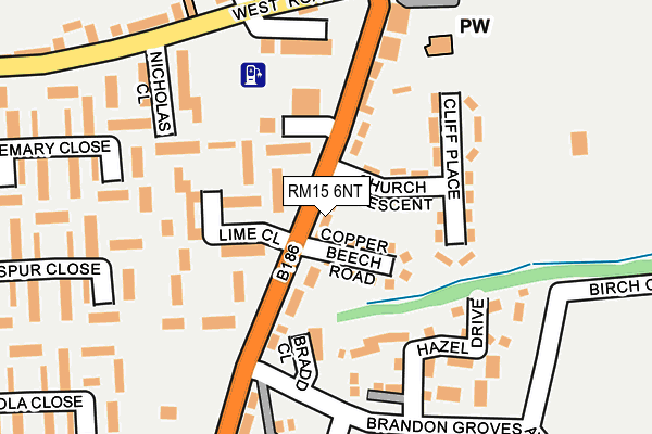 RM15 6NT map - OS OpenMap – Local (Ordnance Survey)
