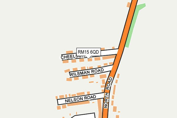 RM15 6QD map - OS OpenMap – Local (Ordnance Survey)