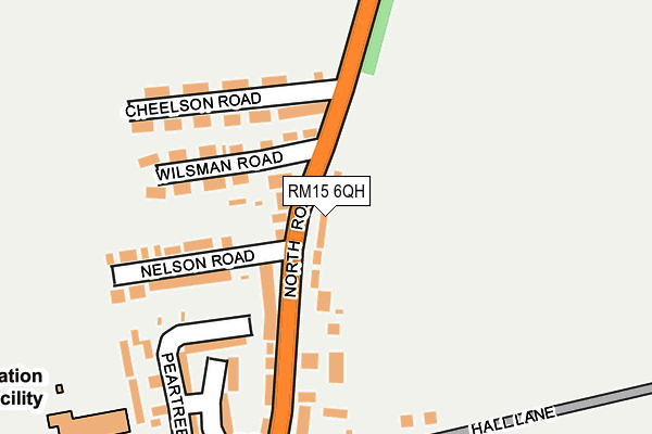 RM15 6QH map - OS OpenMap – Local (Ordnance Survey)