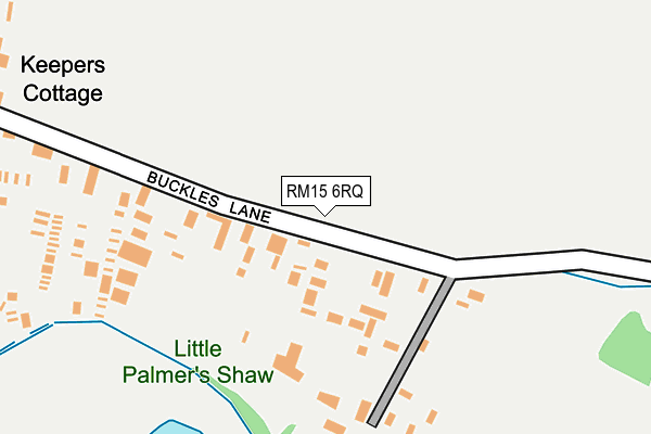 RM15 6RQ map - OS OpenMap – Local (Ordnance Survey)