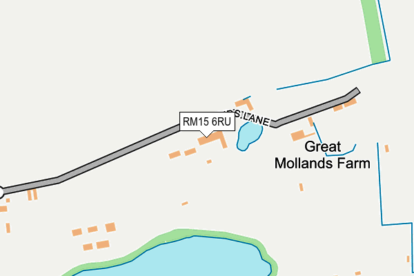 RM15 6RU map - OS OpenMap – Local (Ordnance Survey)