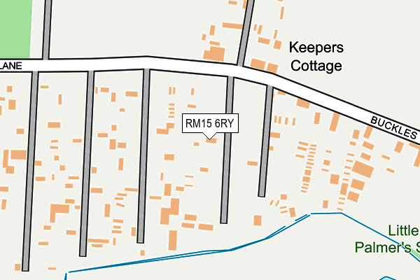 RM15 6RY map - OS OpenMap – Local (Ordnance Survey)
