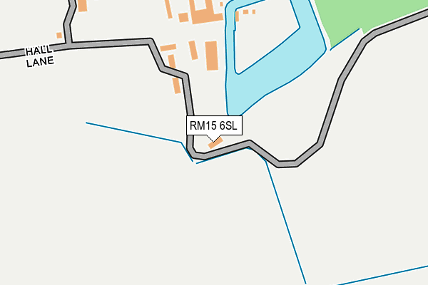 RM15 6SL map - OS OpenMap – Local (Ordnance Survey)