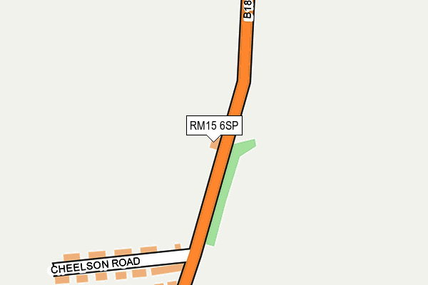 RM15 6SP map - OS OpenMap – Local (Ordnance Survey)