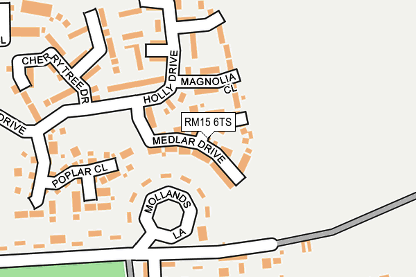 RM15 6TS map - OS OpenMap – Local (Ordnance Survey)