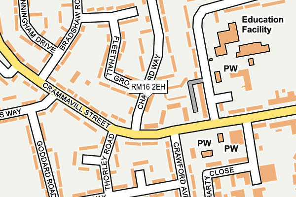 RM16 2EH map - OS OpenMap – Local (Ordnance Survey)