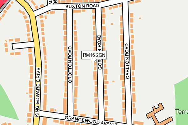 RM16 2GN map - OS OpenMap – Local (Ordnance Survey)