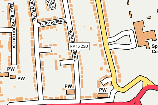 RM16 2SD map - OS OpenMap – Local (Ordnance Survey)