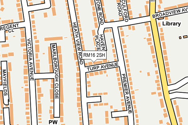 RM16 2SH map - OS OpenMap – Local (Ordnance Survey)