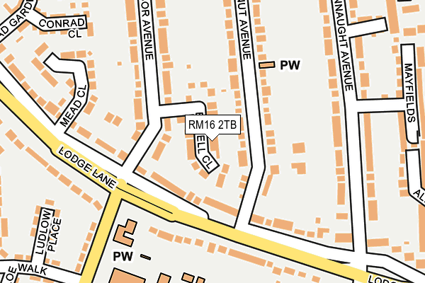 RM16 2TB map - OS OpenMap – Local (Ordnance Survey)