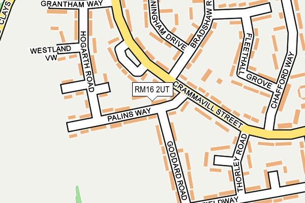 RM16 2UT map - OS OpenMap – Local (Ordnance Survey)
