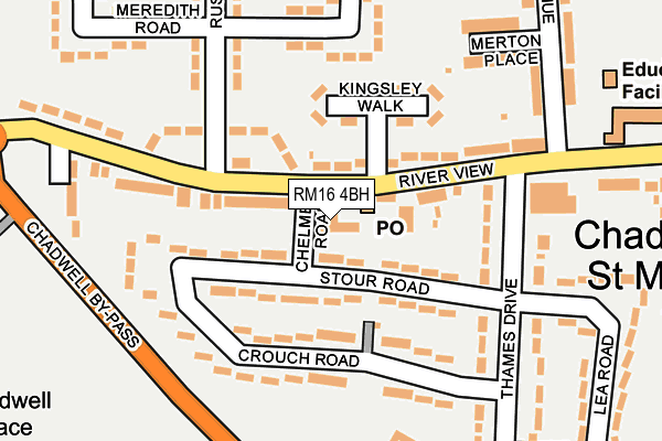 RM16 4BH map - OS OpenMap – Local (Ordnance Survey)
