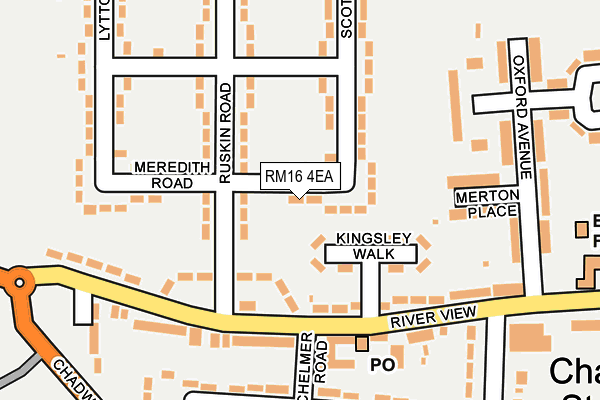 RM16 4EA map - OS OpenMap – Local (Ordnance Survey)