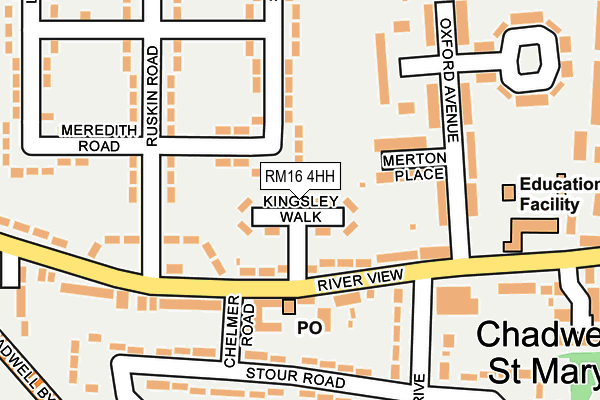 RM16 4HH map - OS OpenMap – Local (Ordnance Survey)