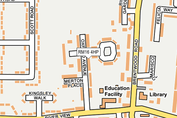 RM16 4HP map - OS OpenMap – Local (Ordnance Survey)