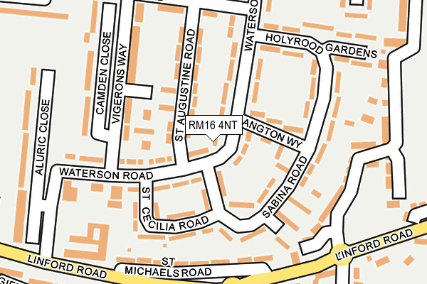 RM16 4NT map - OS OpenMap – Local (Ordnance Survey)