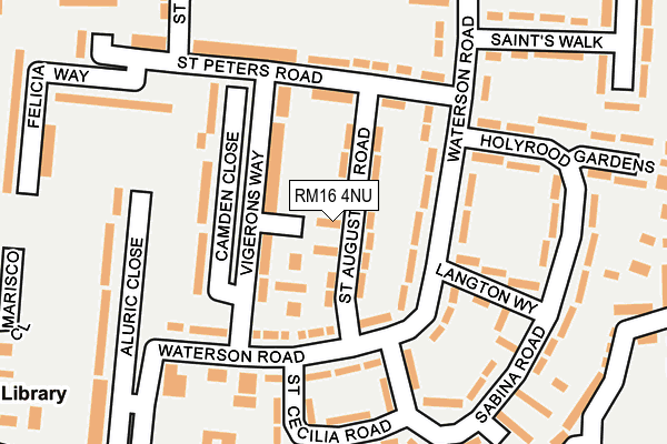 RM16 4NU map - OS OpenMap – Local (Ordnance Survey)