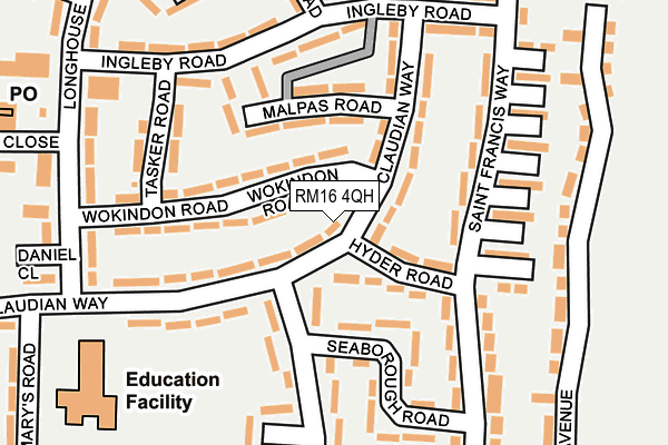 Map of OCLAND HOMES LIMITED at local scale