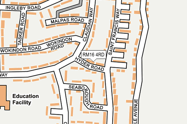 RM16 4RD map - OS OpenMap – Local (Ordnance Survey)