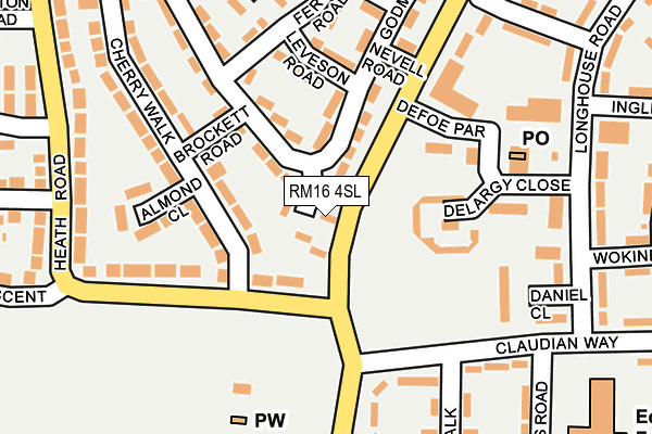 RM16 4SL map - OS OpenMap – Local (Ordnance Survey)