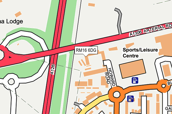 RM16 6DG map - OS OpenMap – Local (Ordnance Survey)