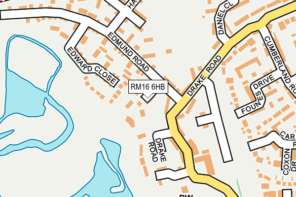 RM16 6HB map - OS OpenMap – Local (Ordnance Survey)