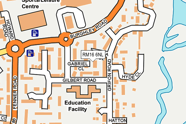 RM16 6NL map - OS OpenMap – Local (Ordnance Survey)