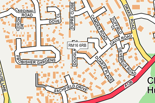 RM16 6RB map - OS OpenMap – Local (Ordnance Survey)