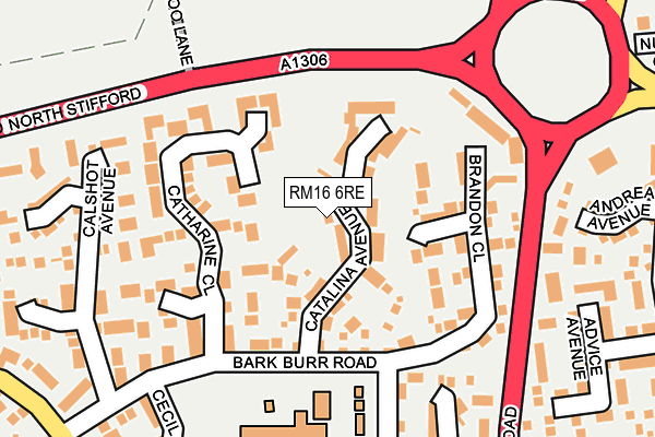 RM16 6RE map - OS OpenMap – Local (Ordnance Survey)