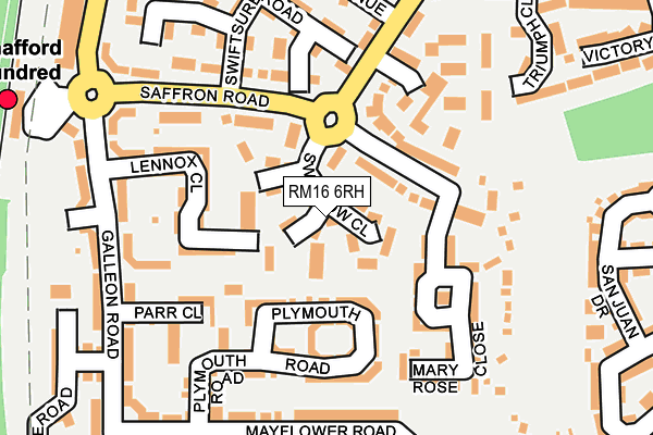 RM16 6RH map - OS OpenMap – Local (Ordnance Survey)