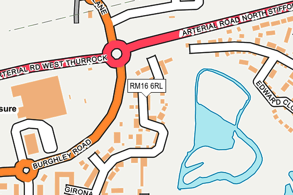 RM16 6RL map - OS OpenMap – Local (Ordnance Survey)