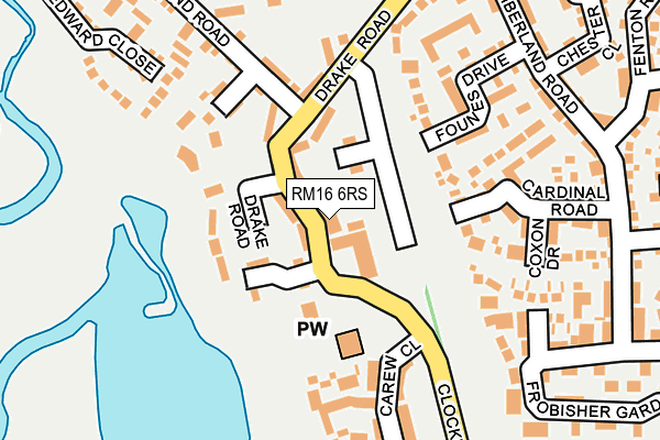 RM16 6RS map - OS OpenMap – Local (Ordnance Survey)