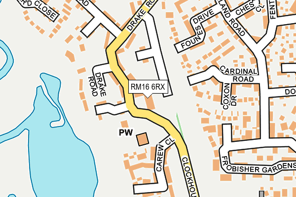 RM16 6RX map - OS OpenMap – Local (Ordnance Survey)