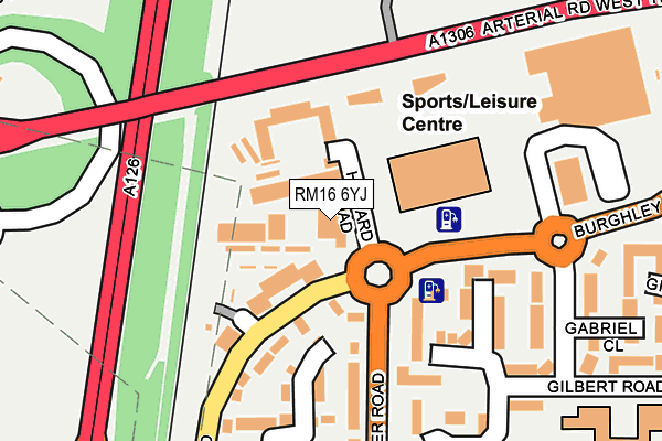 RM16 6YJ map - OS OpenMap – Local (Ordnance Survey)