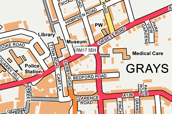 RM17 5EH map - OS OpenMap – Local (Ordnance Survey)