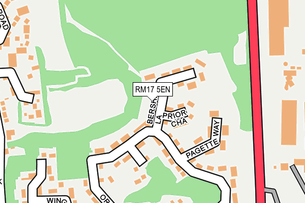 RM17 5EN map - OS OpenMap – Local (Ordnance Survey)
