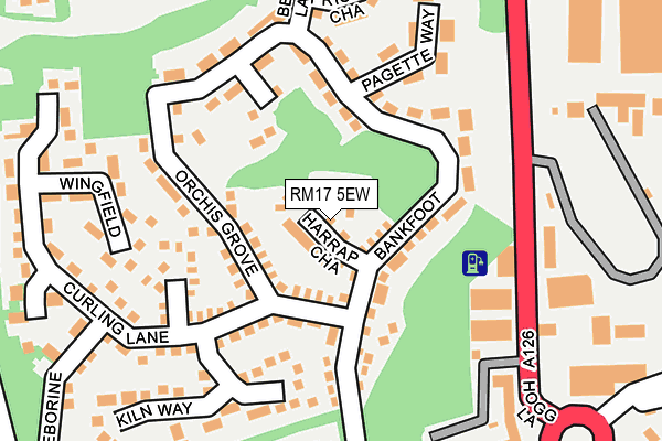 RM17 5EW map - OS OpenMap – Local (Ordnance Survey)